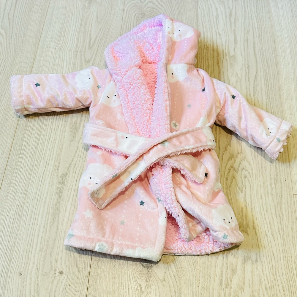 Cozy Pink Polyester Baby Robe